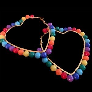 Rainbow 🌈 Heart Earrings